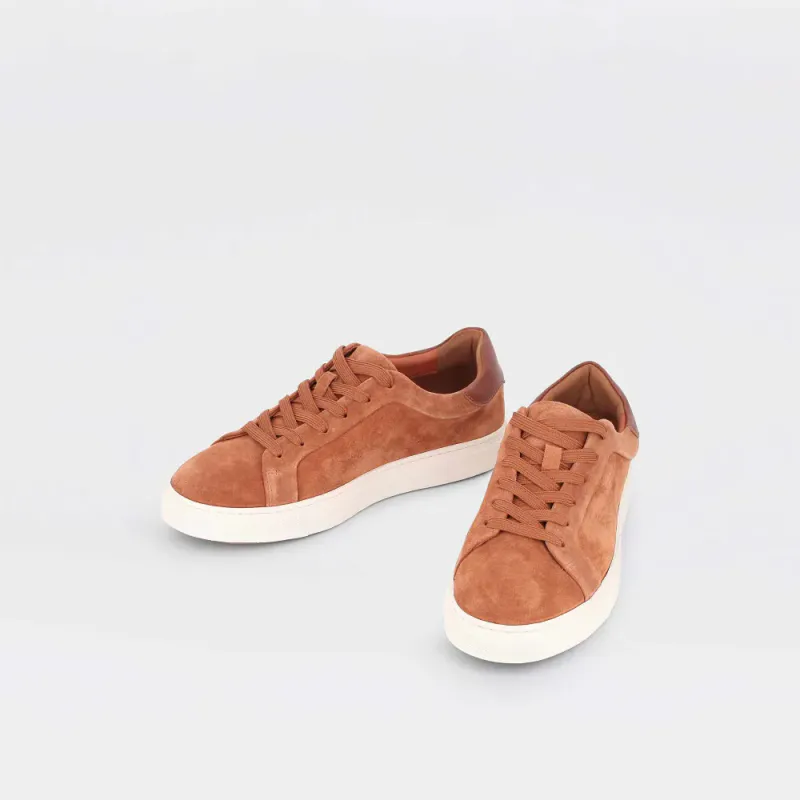 Candy - camelbrune sneakers til herre i semsket skinn