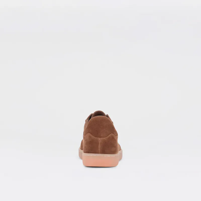Chisel - mørkebrune sneakers til herre i semsket skinn